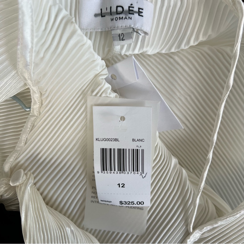 L'ide Klum Satin Midi Dress In White Nwt — image 7 of 8